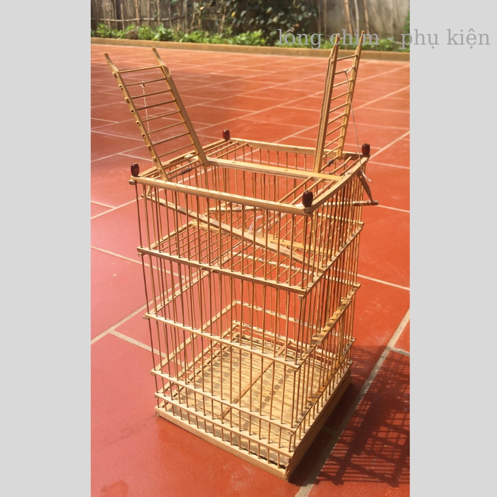 Lồng chim bẫy Khuyên BOBO tre giá rẻ 2 cửa bẫy