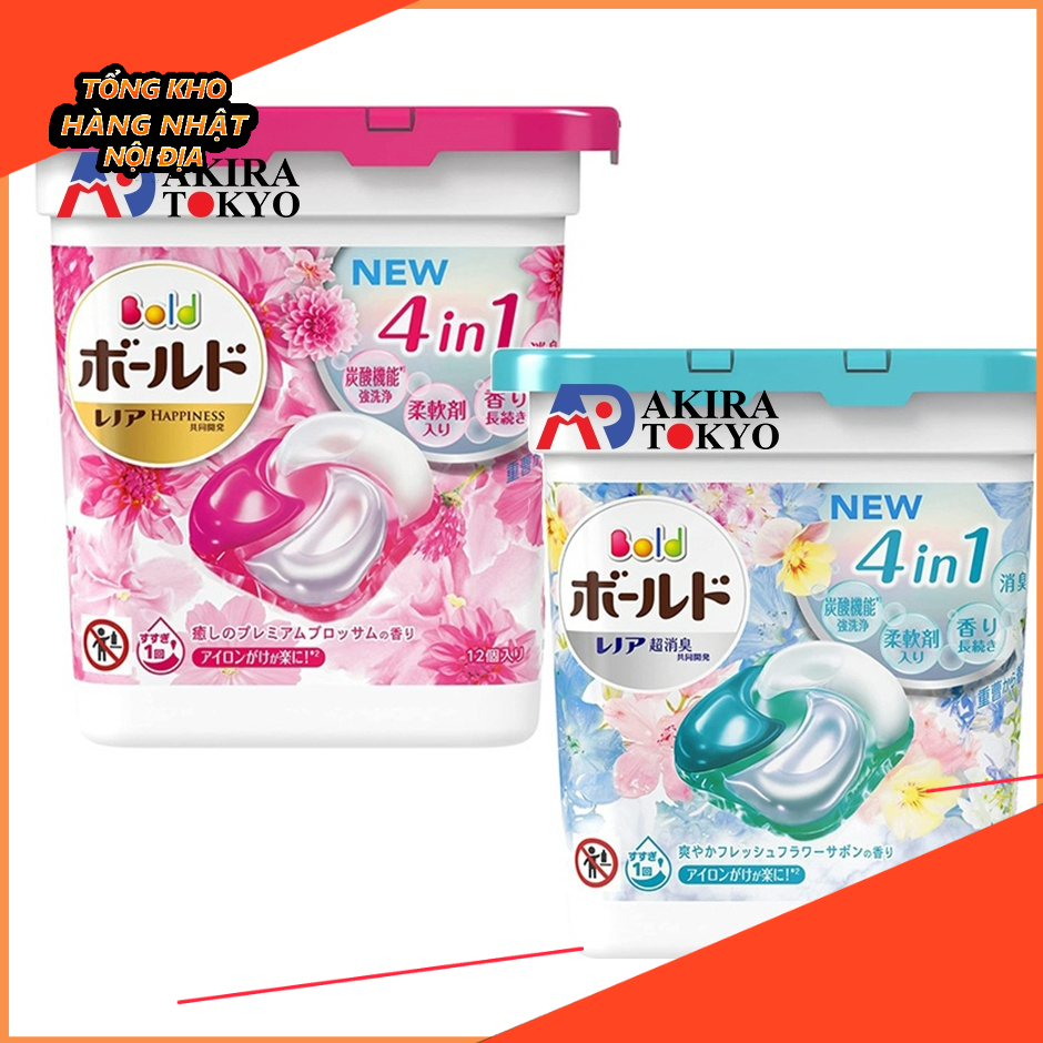 Hộp/Túi viên giặt xả Gel Ball 3d Nhật Bản 4in1 mẫu mới lưu hương lâu hơn