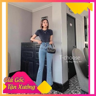 Bán sỉ Quần jean ống loe cạp cao 2 khuy hottrend🎀🎀 sll giá tốt