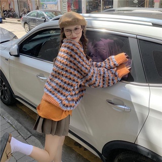 suit women solid color blouse + knitted sweater
