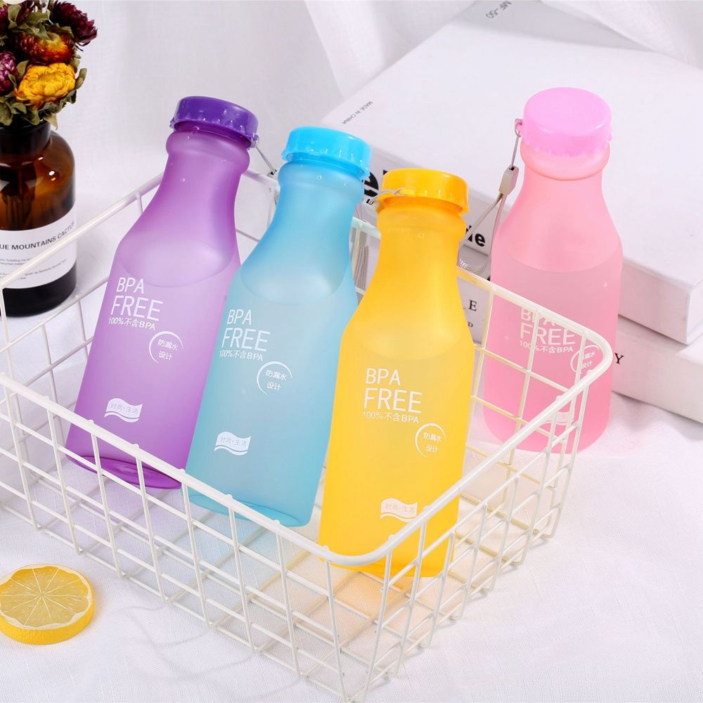 Bình nước thể thao bằng nhựa nhám trong suốt chống rò rỉ nhiều màu