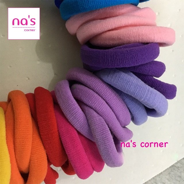 Sỉ thun cột tóc trơn đủ màu 100 sợi lớn loại mịn dày chắc