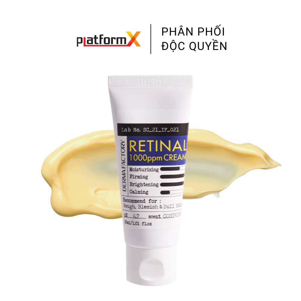 Kem dưỡng ban đêm chống lão hóa Derma Factory Retinal 1000ppm Cream