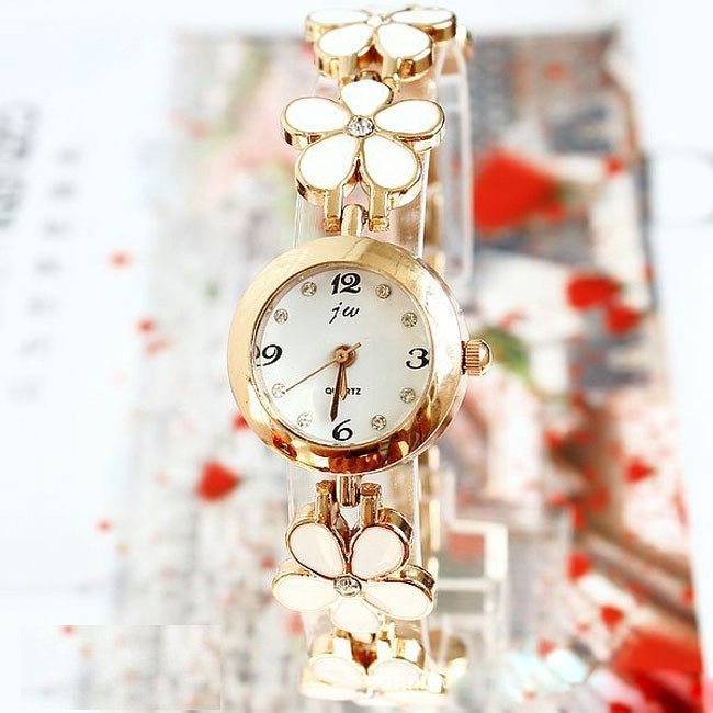 Đồng hồ nữ hình bông hoa ,đồng hồ nữ quartz hoa mai