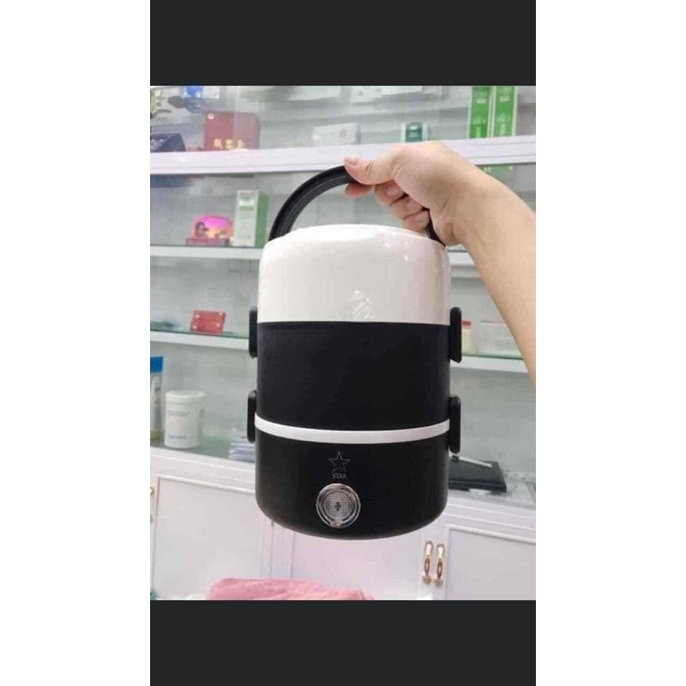 Hộp cơm cắm điện 3 tầng hâm nóng thức ăn nhanh chóng