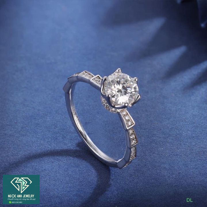 Nhẫn bạc nữ, thiết kế đốt trúc, kiểu dáng mới độc đáo -Bạc Ngọc Anh