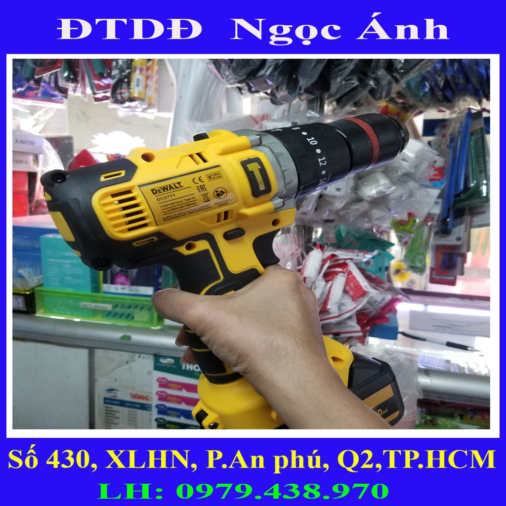 Máy khoan búa khoan pin Dewalt 118v Khoan tường sắt gỗ, bắn vit, lõi đồng