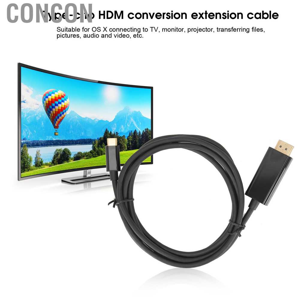 Cáp Chuyển Đổi Concon Hd Usb 3.1 Type C Sang Hdmi Male 4k X 2k Cho Tv