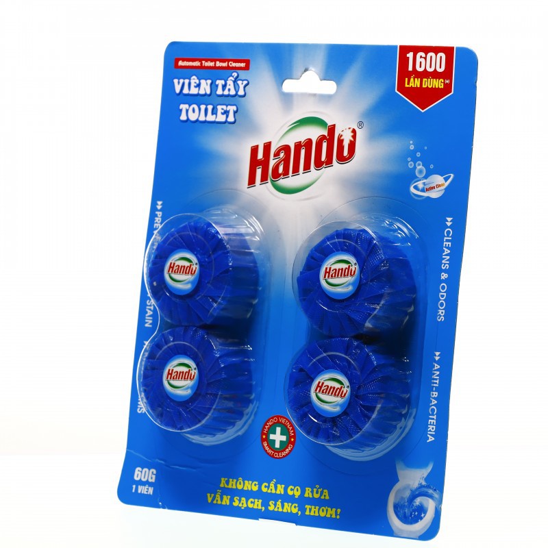 Viên tẩy xanh làm thơm toilet Hando (vỉ 4 viên)
