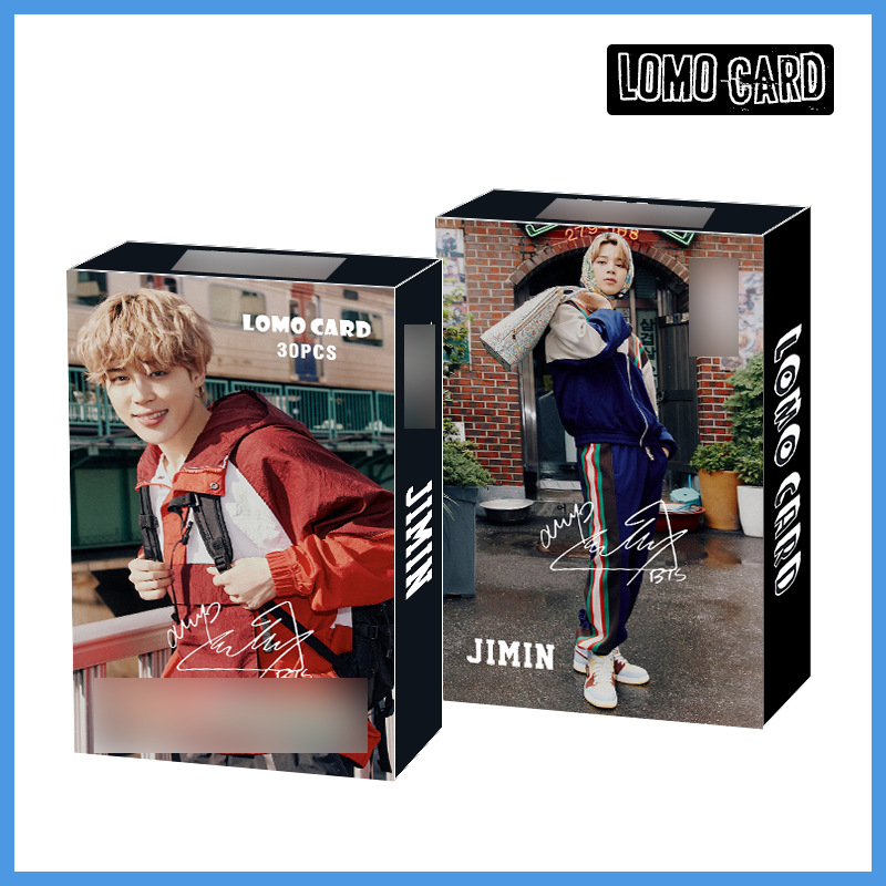 Ảnh thẻ Lomo SUGA V JUNGKOON JIMIN trong album BE bản Deluxe của nhóm BTS