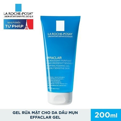 [CHÍNH HÃNG]Gel rửa mặt tạo bọt làm sạch da dành cho da dầu nhạy cảm La Roche-Posay Effaclar Purifying Foaming Gel 200ml