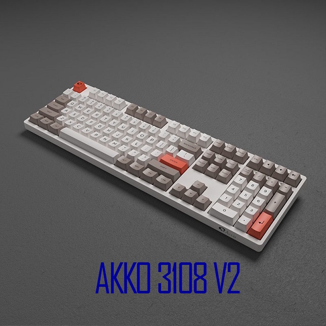 Bàn phím cơ AKKO 3108 V2 Steam Engine Akko Pink Orange Blue Switch chính hãng giá rẻ