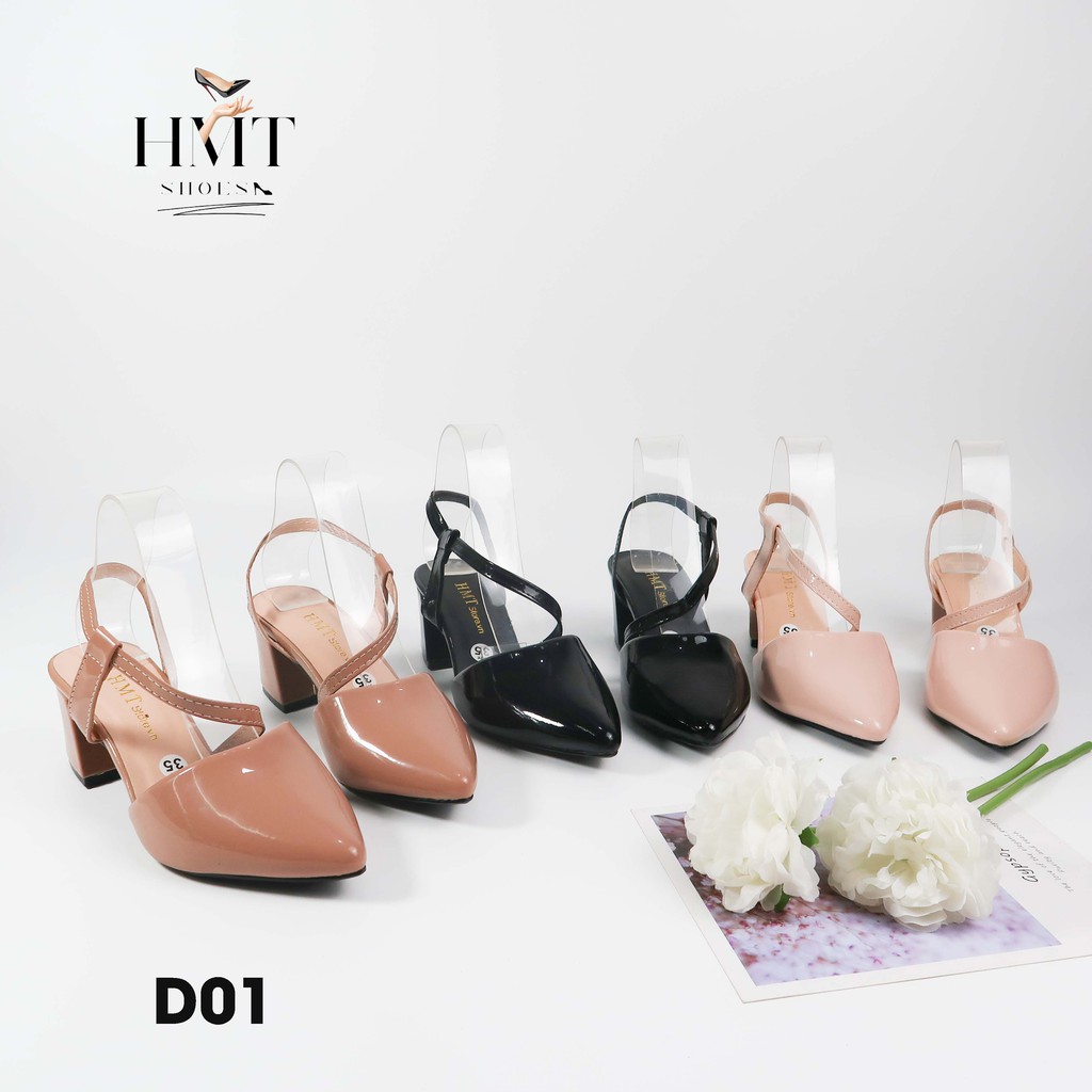 Giày cao gót bít mũi kiểu dáng công sở HMTSHOES D01