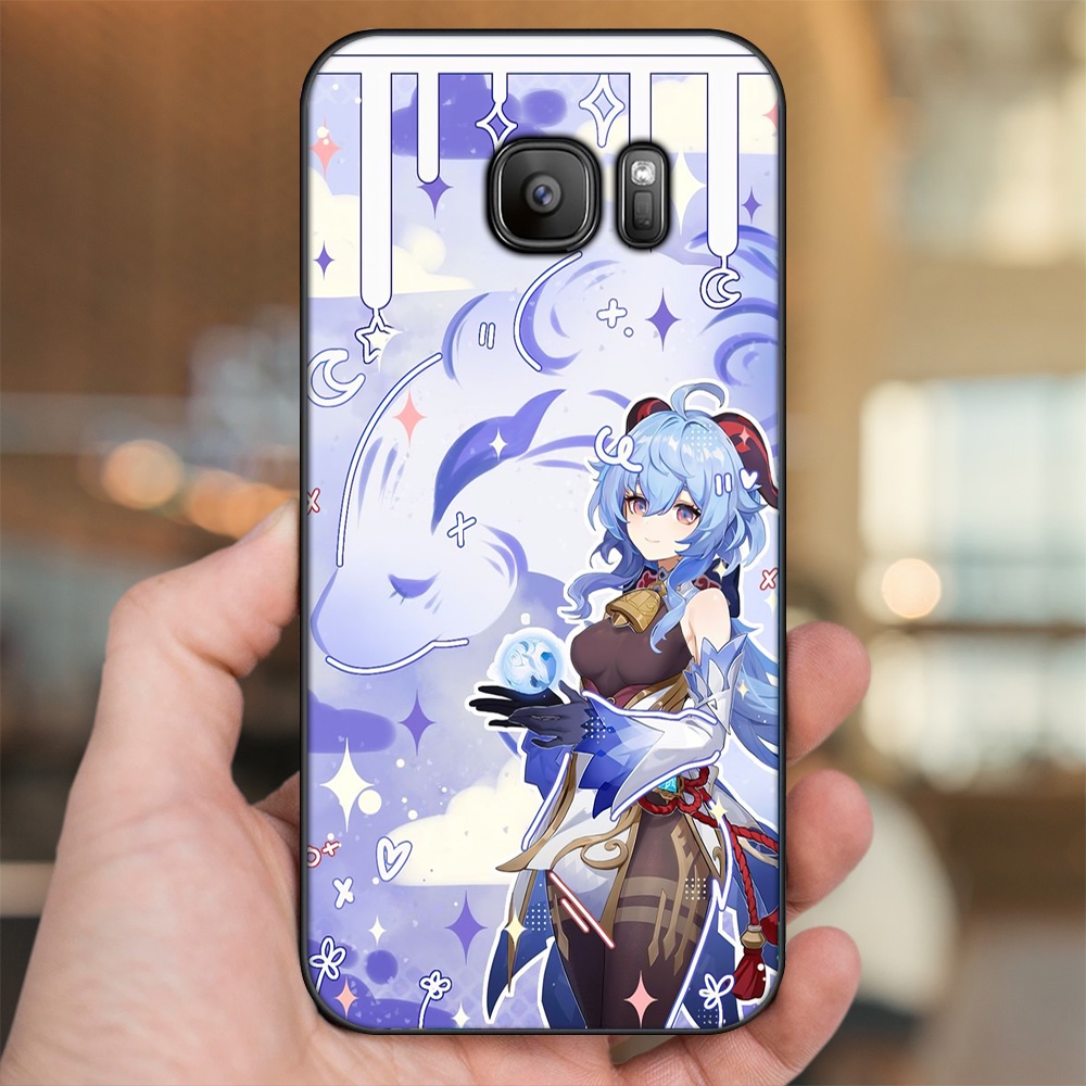 Ốp lưng Samsung S6, S6 Edge, S6 Edge Plus, S7, S7 Edge viền đen in hình Ganyu Genshin Impact