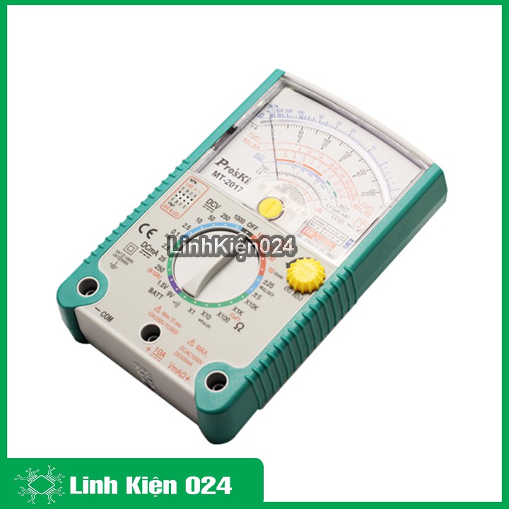 Đồng Hồ Kim Đo Điện Vạn Năng Proskit MT-2017 Tặng Kèm 1 Pin 9V + 2 Pin AAA 1.5V