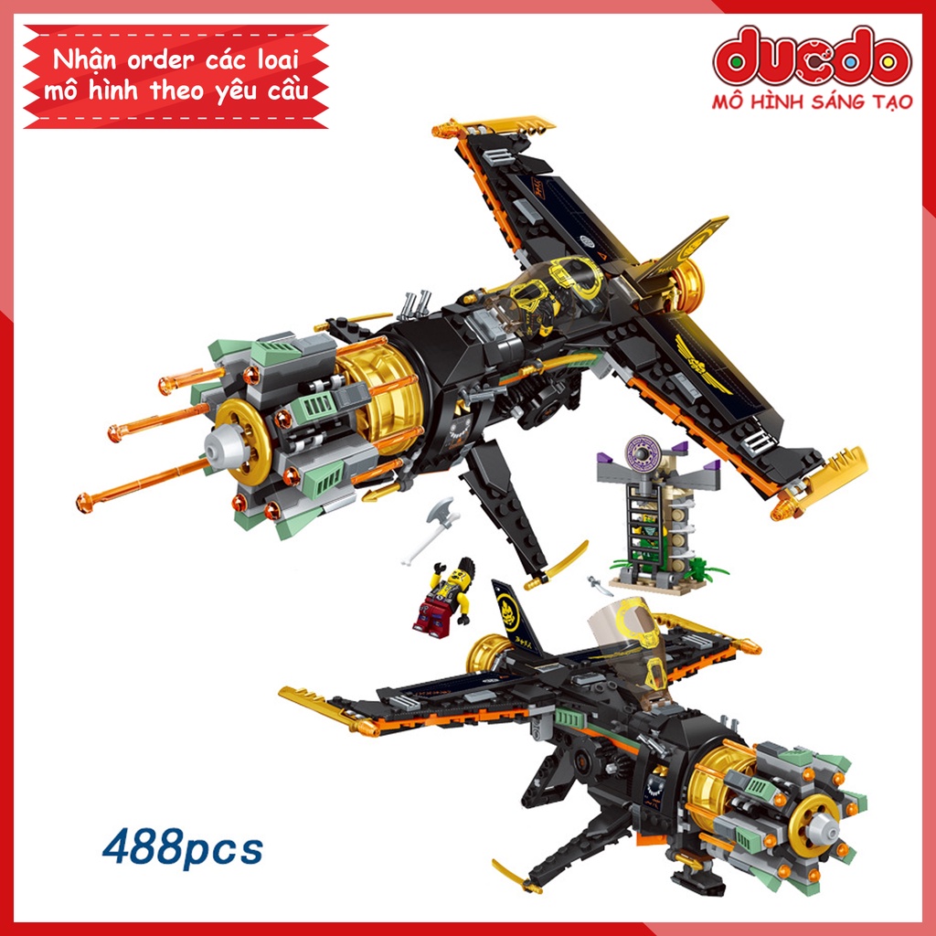 ZM 70110 Lắp ghép Ninjago Phi cơ chiến đấu của COLE - Đồ chơi Xếp hình Mô hình Ninja 71736 Boulder Blaster
