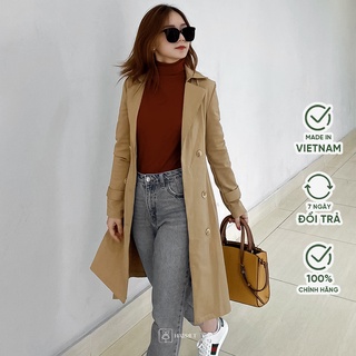 /Xả kho hàng thiếu đai/ Áo khoác măng tô nữ dáng váy kiểu Brooklyn Chloe Harriet