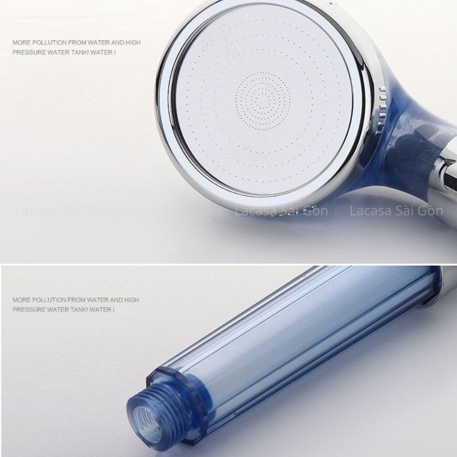 Đầu vòi hoa sen lọc nước tích hợp hạt kháng khuẩn lõi thay thế được - Negative ion shower head with exchangable filter