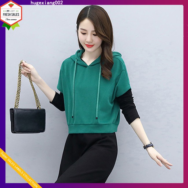 Set 2 Món Áo Hoodie Không Tay Phối Chân Váy Thời Trang Cho Nữ