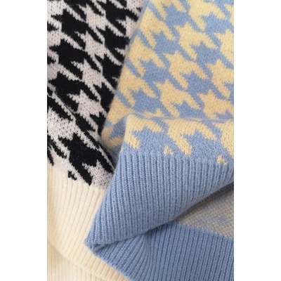 Áo Sweater không tay dáng rộng họa tiết Houndstooth cá tính dành cho nữ | BigBuy360 - bigbuy360.vn