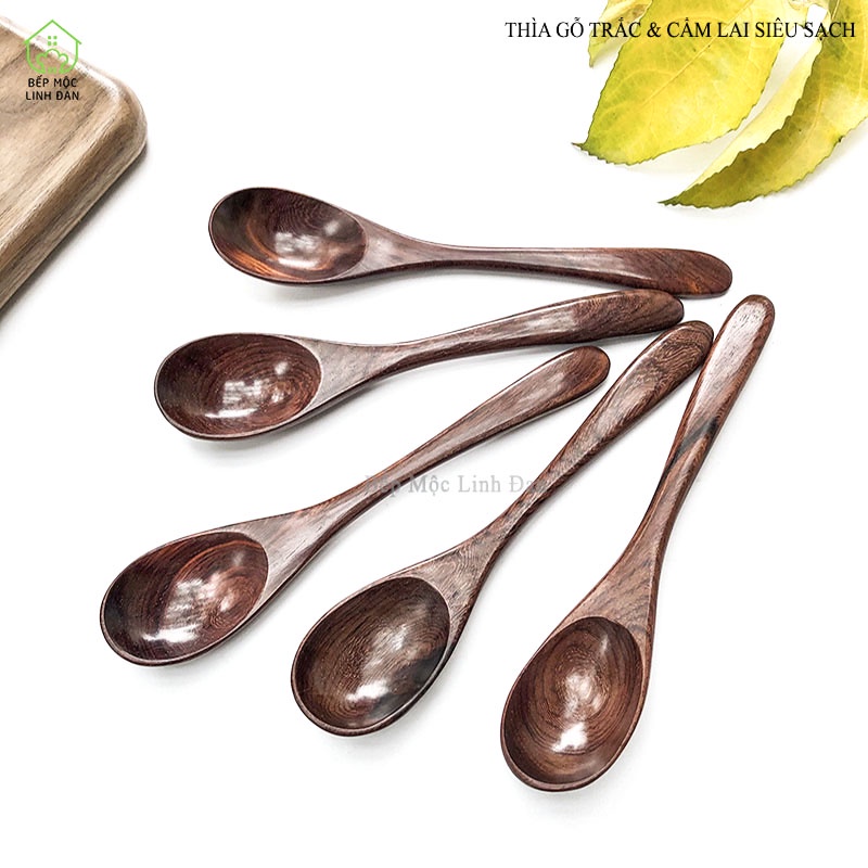 Thìa Ăn Dặm Gỗ Trắc, Cẩm Lai Siêu Sạch HAHANCO  Size 15cm