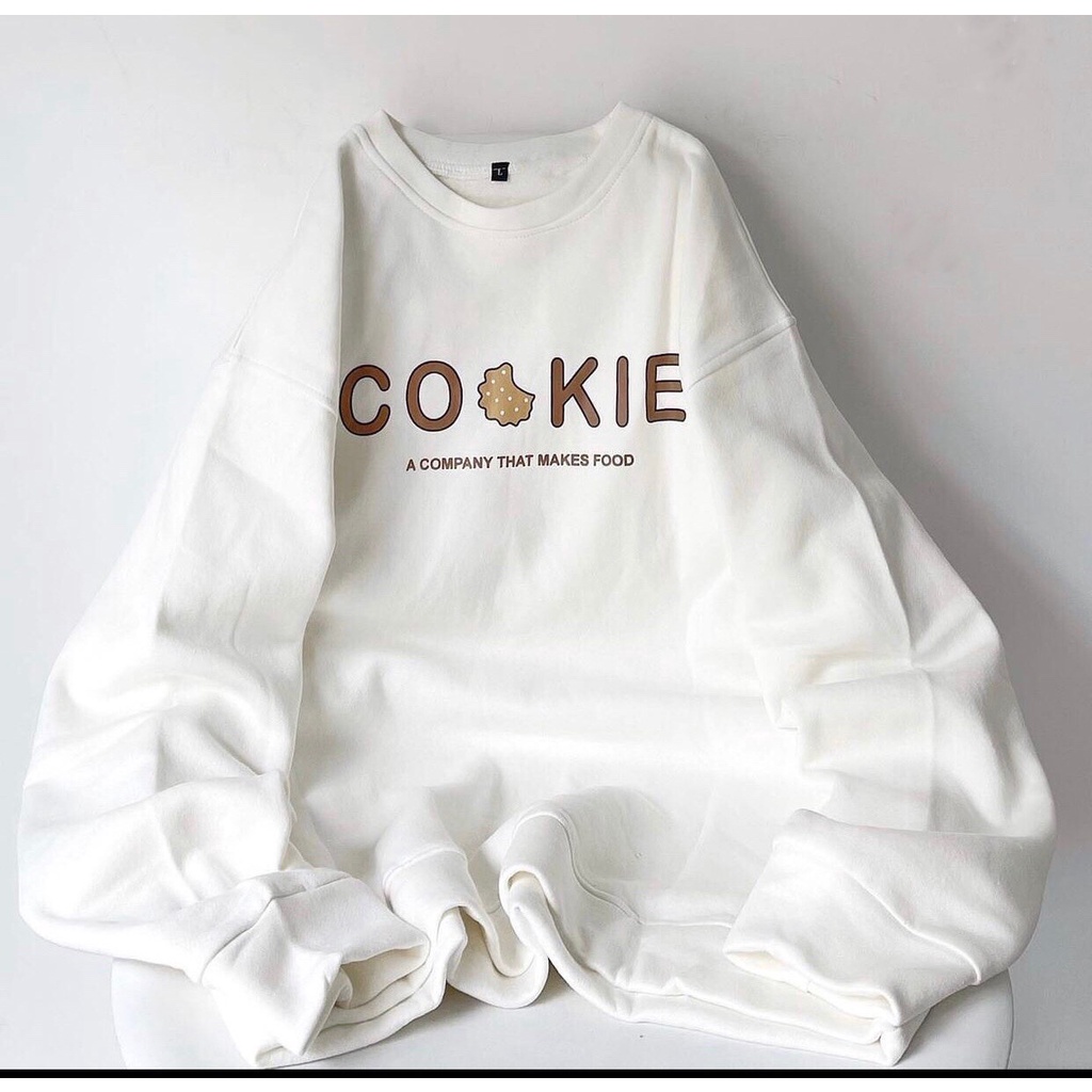 [Có Video Thật + Ảnh Thật] Áo Sweater Trắng In Bánh Cookie Cute Dày Dặn Hot Trend Mã 594 - Daisy Clothings | BigBuy360 - bigbuy360.vn