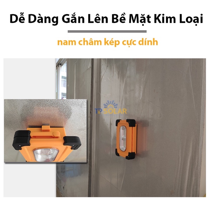 Đèn Đa Năng Cầm Tay Năng Lượng Mặt Trời TP Solar TP-X30 Công Suất 30W Sạc Pin Điện Thoại, Tiện Lợi