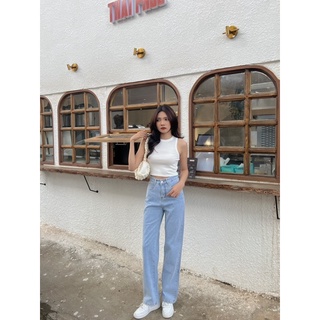 Fox jean - Quần jean cạp cao viền ống thời trang - minclothinggg