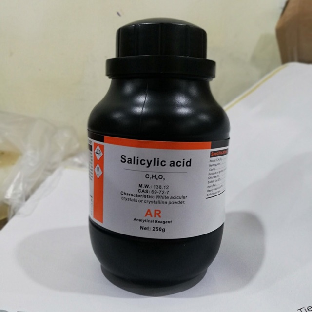 Salicylic aci d chai 250g Xylong axi t salicylic C7H6O3 CAS 69-72-7