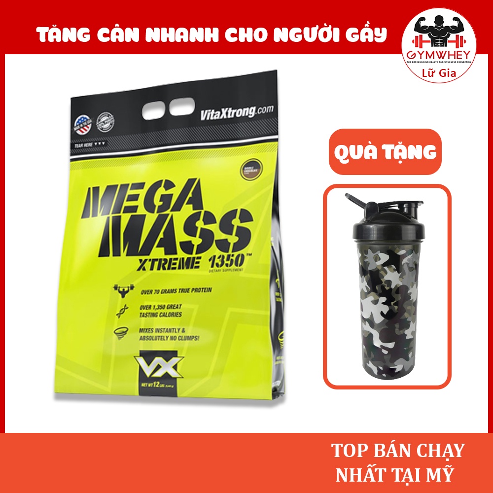 Tặng Shaker Sữa Dinh Dưỡng Tăng Cân Nhanh VitaXtrong Mega Mass 12lbs 5.6