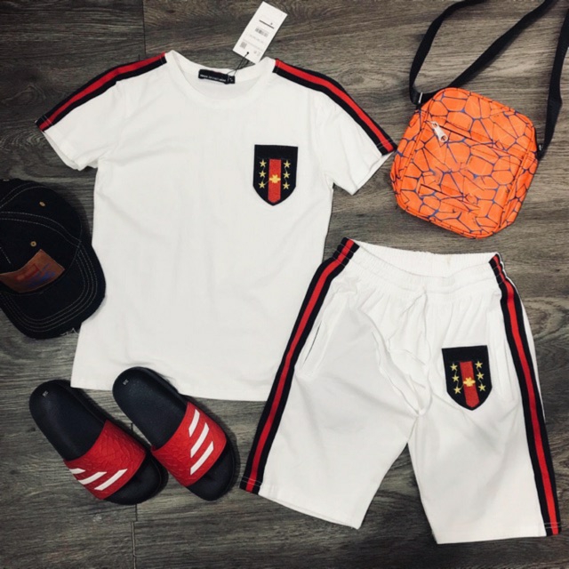 Set Bộ Thể Thao 2 Món Quần Shorts + Áo Nam Nữ Unisex Chất Vải Thun Guci MSA020