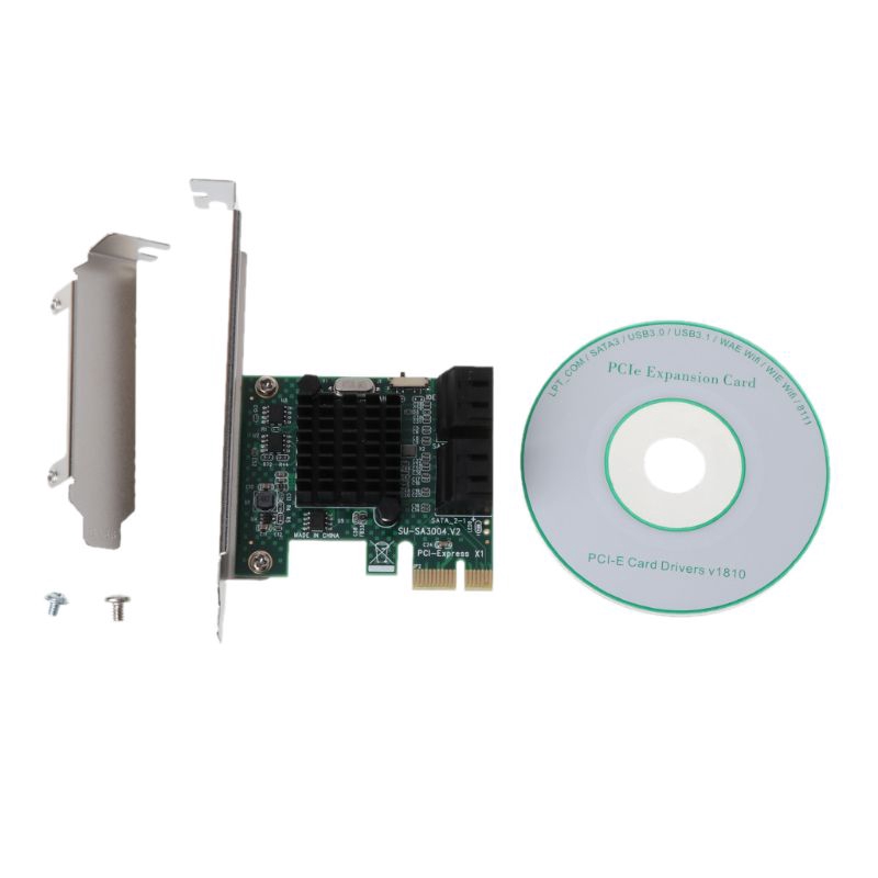 IOR* PCI-E PCI Express 1x To 4-Port Sata 3.0 III 6G Converter Controller Card Adapter