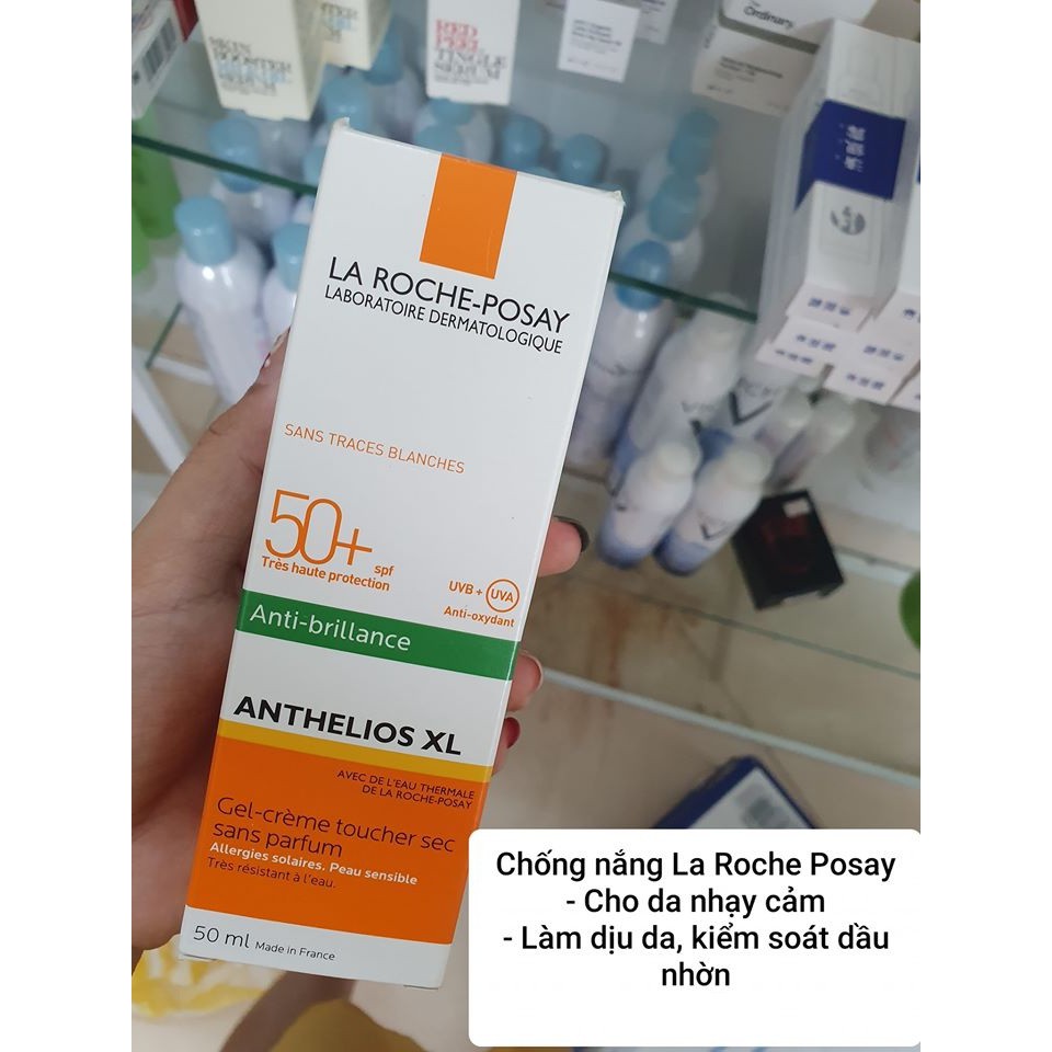 Kem Chống Nắng Không Màu Kiểm Soát Dầu Anthelios XL Dry Touch Gel-Cream SPF 50+ UVB &amp; UVA (50ml)