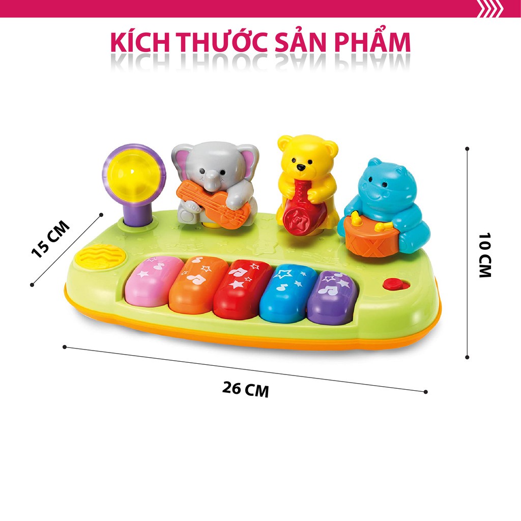 FREE SHIP !!! Đồ chơi phát nhạc đàn Piano mini động vật hoang dã Winfun 2012