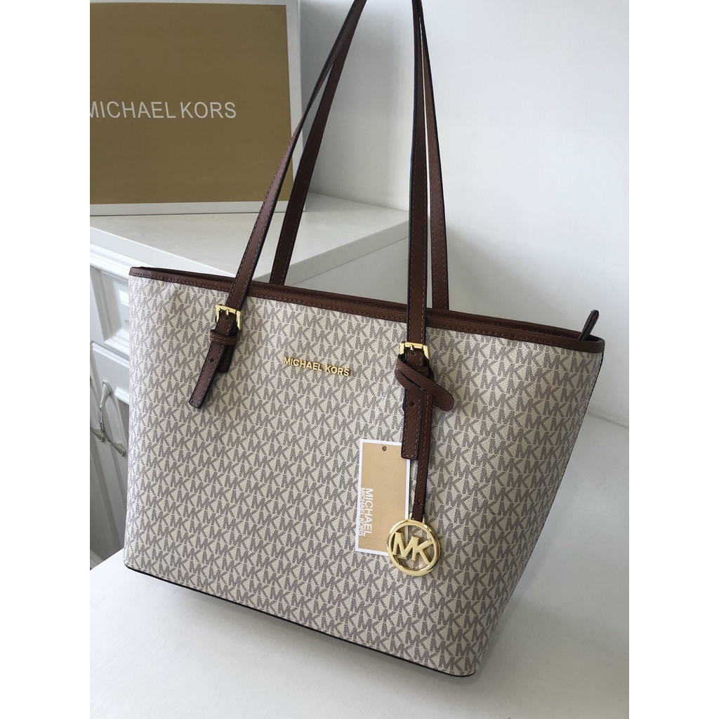 Michael Kors Michael Kors Cộng Với Kích Thước in Túi Mua Sắm M.k Tote Túi Xách Nữ Zipper Tote Túi Xách Nữ Túi Vai Đơn Cô