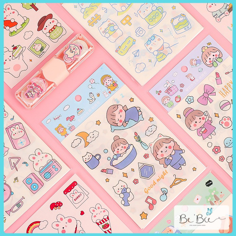 Sticker dán vở học sinh dễ thương BeBie - BP297