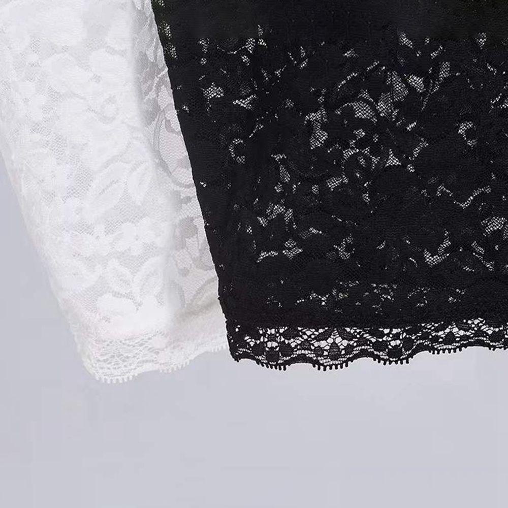 Áo Sweater Không Tay Giả Cổ Phối Ren Hoa Thời Trang Thu Đông