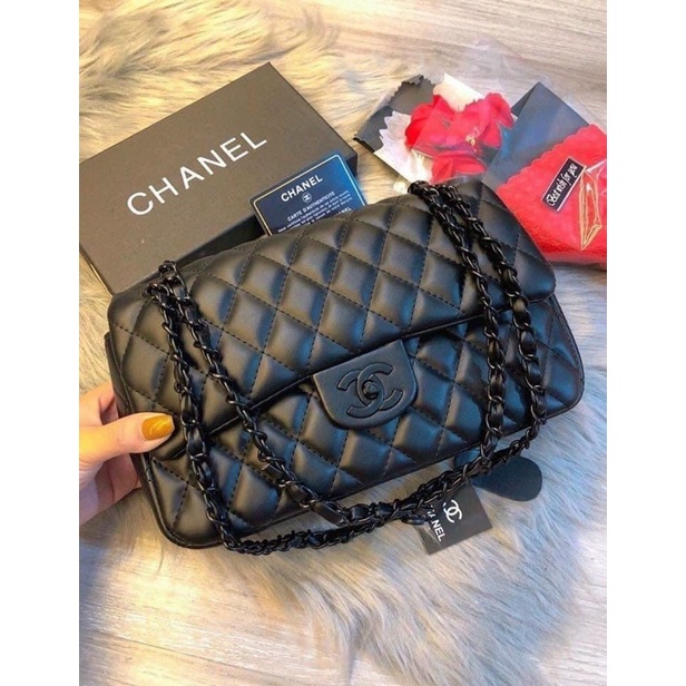 Túi Cha leo full tang đen đeo chéo đeo vai size 25,5