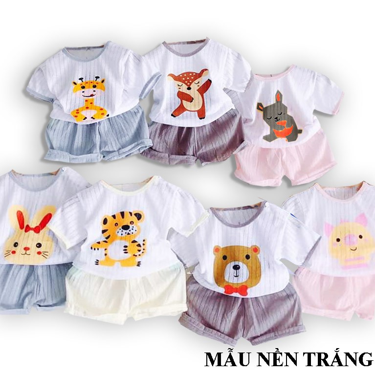 Bộ quần áo trẻ em cotton giấy màu cho trẻ sơ sinh tới 15kg (HN 500)