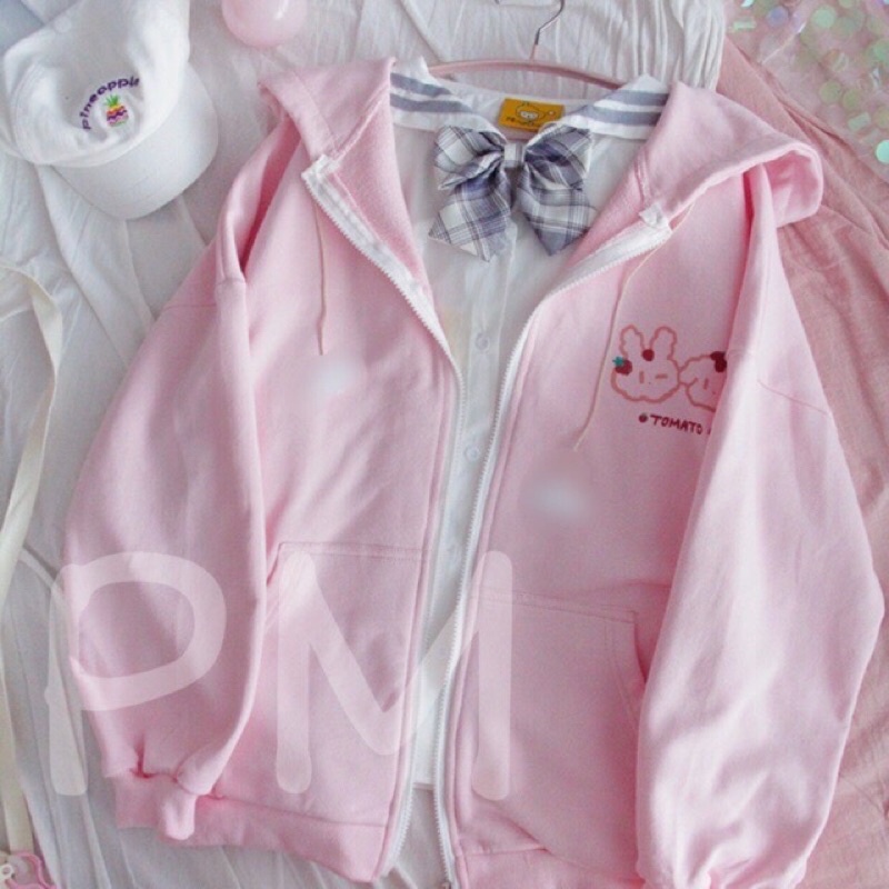 Áo khoác hoodie dây khoá kéo Hình Kute Ulzzang🌵Hodie nữ vải nỉ chất đẹp giá rẻ không xù lôngBST thu đông unisex 2021 | BigBuy360 - bigbuy360.vn