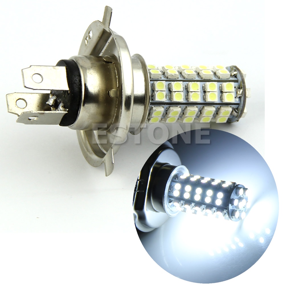 Đèn Pha LED H4 3528 68-SMD 6500K DC 12V Ánh Sáng Trắng Dành Cho Ô Tô