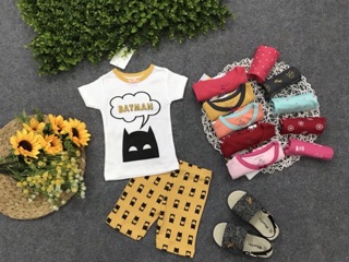 Set 4 bộ tay ngắn bé gái