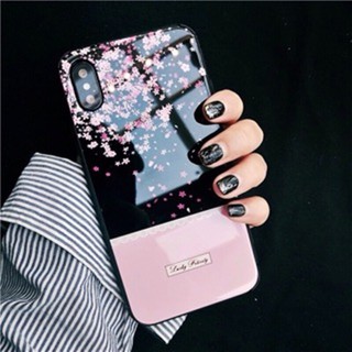 Ốp Lưng Kính Cường Lực Hoa Đào ip xs.xsmax