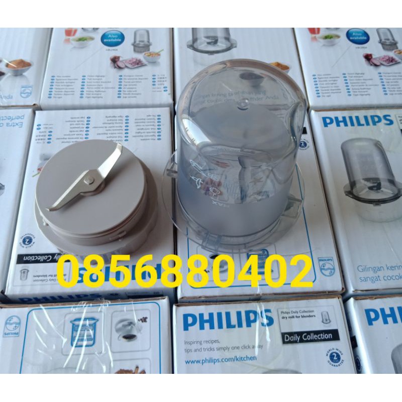 Phụ kiện dao 2 cánh và cối xay khô Philips HR2108