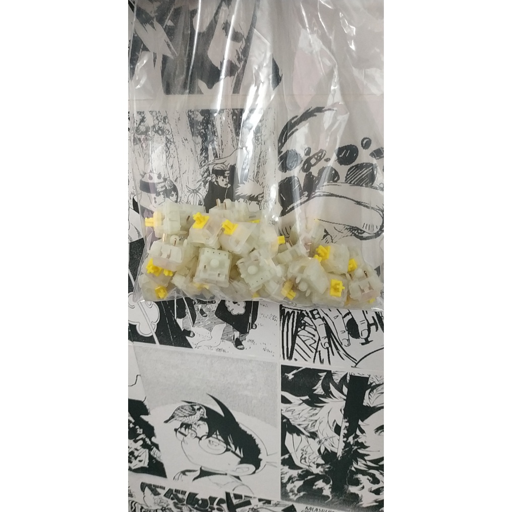 Switch Gateron Milky Yellow Pro 5 Pin cực rẻ - Có Hỗ Trợ Lube - ZooPC phím cơ