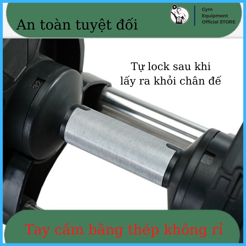 Tạ tay điều chỉnh khối lượng thông minh nuobell từ 5lb đến 50lb/quả G.E.O