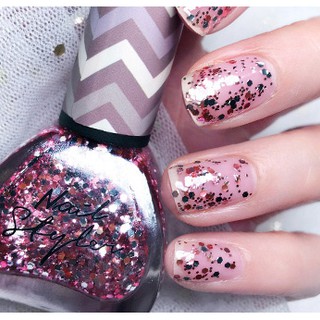 A55 Sơn Móng Tay Nail Styler A55 - Màu hồng anh đào kim tuyến nhũ dễ thương đơn giản