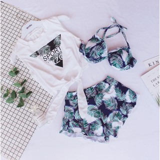 Bộ bơi áo tắm - bộ đồ bơi kèm ào croptop