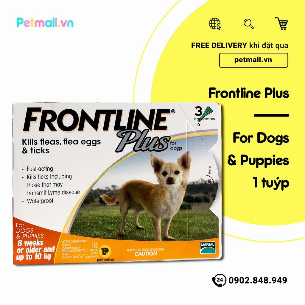 Nhỏ gáy trị ve Frontline Plus cho chó