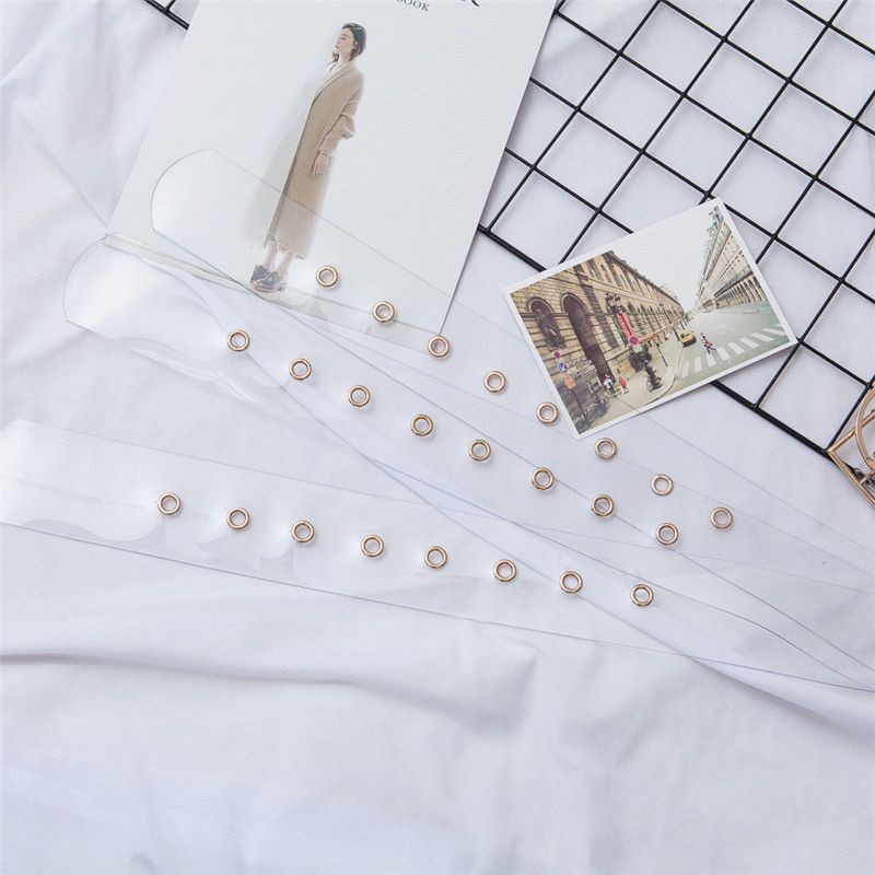 Dây thắt lưng trong suốt khóa nhựa cho nữ